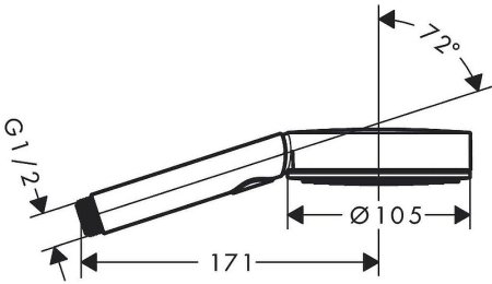 Ручной душ Hansgrohe Pulsify Select 24100670 Черный матовый 