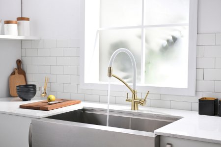 Смеситель Paulmark Siegen Si213111-BRw для кухонной мойки, бронза 