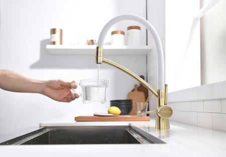 Смеситель Paulmark Siegen Si213111-BRw для кухонной мойки, бронза 