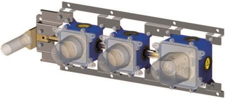 Душевая система Paffoni Modular Box KITMB000NO с термостатом Черная матовая 