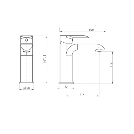 Смеситель для раковины Landberg LB-1101 Хром 