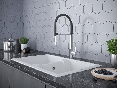 Смеситель Paulmark Halt Ha214021-CR для кухонной мойки, хром 