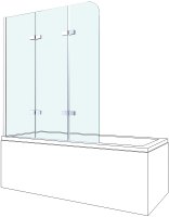 Шторка на ванну Berges City 2.0 80х140 062012 профиль Хром сильвер стекло прозрачное