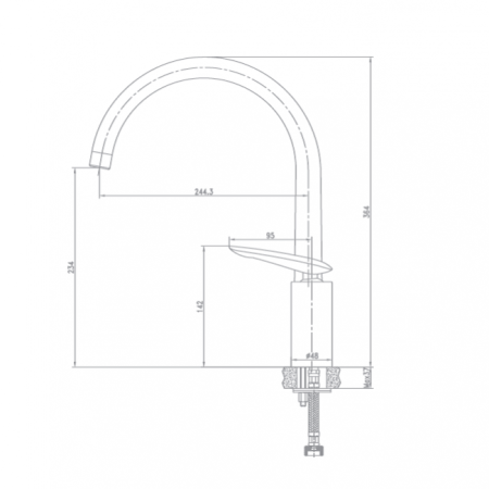 Смеситель для кухни Landberg LB-91245 Хром 