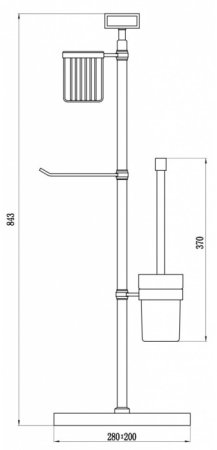 Стойка напольная GANZER GZ88037-C Черный (Код: GZ88037-C) 