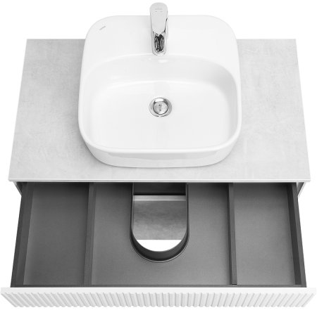 Тумба под раковину Aquaton Марбл 80 1A276201MH4C0 подвесная Слэйт Белый матовый 