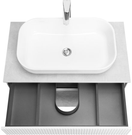 Тумба под раковину Aquaton Марбл 80 1A276201MH4C0 подвесная Слэйт Белый матовый 