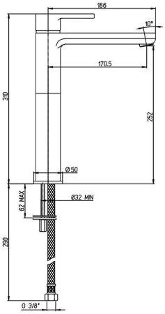 Смеситель для раковины Paini Arena 92YO205LLBLLMKM Черный 