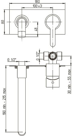 Смеситель для раковины Paini Arena 92CR208P Хром 