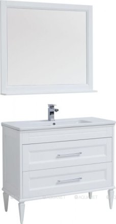 Комплект мебели для ванной Aquanet Бостон М 100 белый матовый 