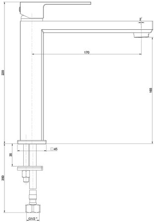 Смеситель для раковины Paini Grazia 21PZ205M Черный матовый 