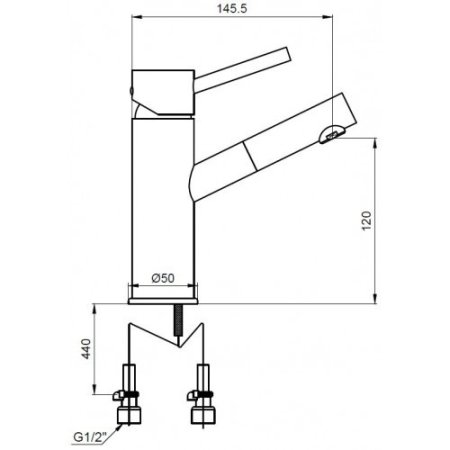Смеситель для раковины Kaiser Merkur 26011 Хром 