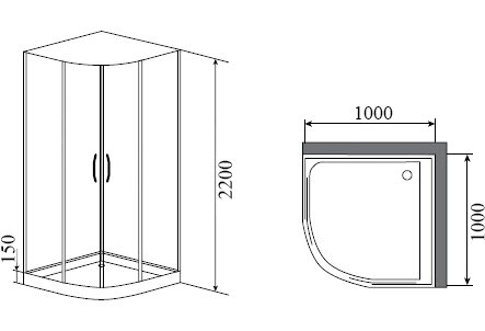 Душевая кабина Timo Impi H-517 