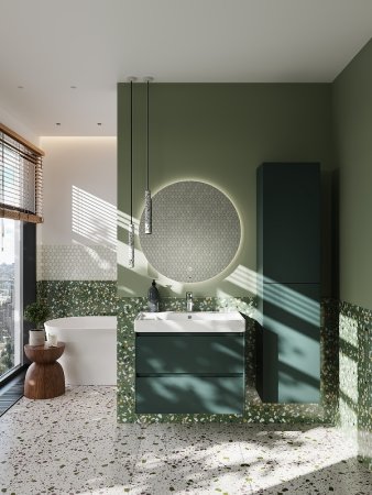 Тумба под раковину Roca Ona 80 A857630513 подвесная Зеленая матовая 