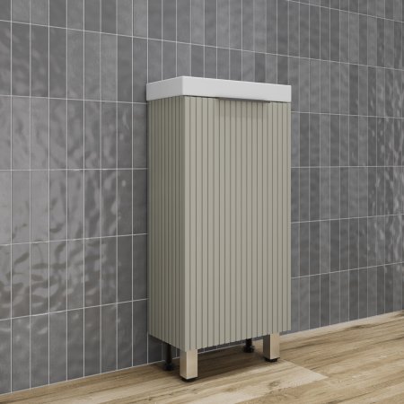 Тумба напольная Style Line "СОЛО" универсальная (Como 40) Санд серая галька 