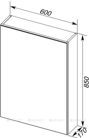 Зеркальный шкаф Aquanet Алвита New 60 Серый 