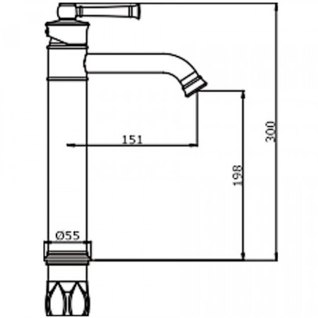 Cмеситель для раковины ViEiR V273512-D Бронза 