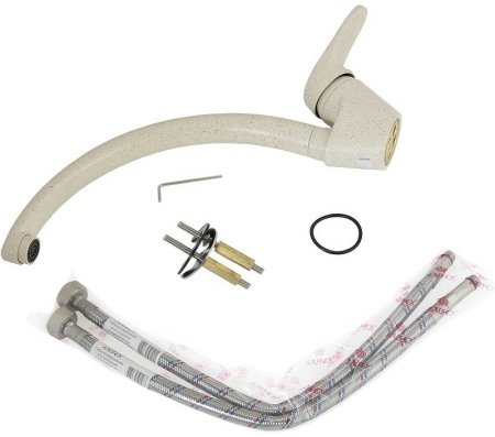 Смеситель для кухни Kaiser County 55244-11 Бежевый мрамор 