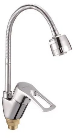 Смеситель для кухни с гибким изливом Shevanik S5143, хром 