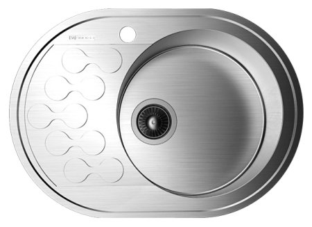 Мойка кухонная Omoikiri Kasumigaura 65-1-R нержавеющая сталь 