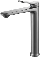 Смеситель для раковины высокий Shevanik S4311T, оружейная сталь