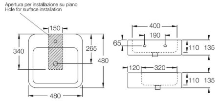 Рукомойник Hatria Happy Hour 09.00 
