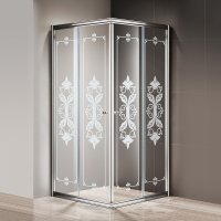 Душевой уголок Cezares Giubileo-A-2-100 стекло с узором, хром