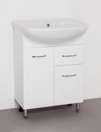 Тумба под раковину Style Line Эко Стандарт 11 Эрика 61 Белый глянец 