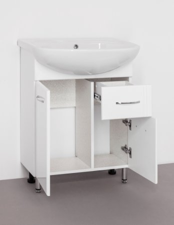 Тумба под раковину Style Line Эко Стандарт 11 Эрика 61 Белый глянец 