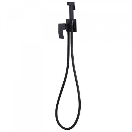 Гигиенический душ со смесителем Abber Wasserfall AF8625B Черный матовый 