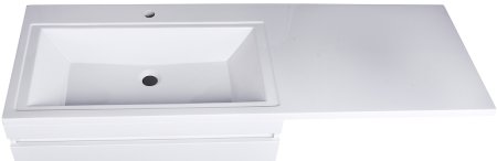 Тумба под раковину Style Line Даллас Люкс Plus 140 L СС-00002385 Белая 