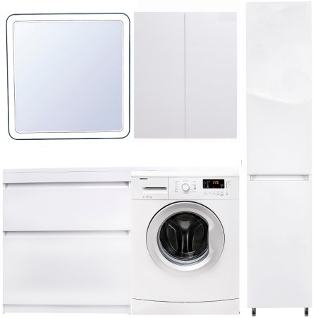 Тумба под раковину Style Line Даллас Люкс Plus 140 L СС-00002385 Белая 