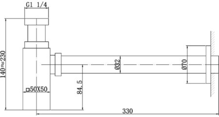 Сифон для раковины ABBER AF0031B черный матовый 