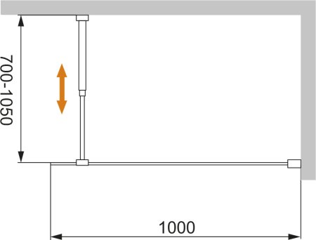 Душевая перегородка Cezares Liberta-L-1-100-BR-Cr 