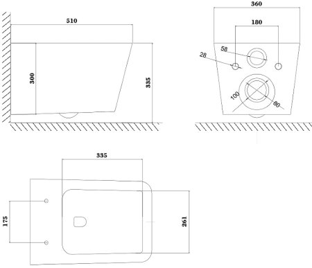 Унитаз Olive's Porto PR30116DP подвесной с сиденьем Микролифт 