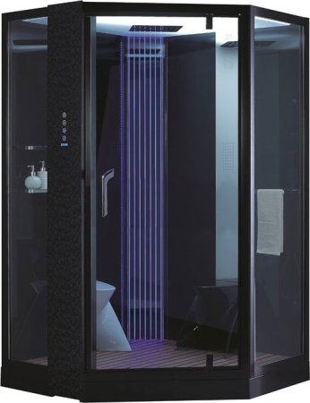 Душевая кабина Orans SR-89106S черная, с баней 