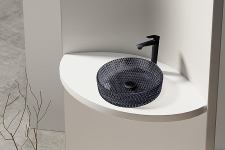 Раковина-чаша Abber Glas 40 AK2301B Черная 