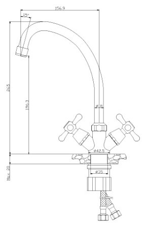 Смеситель Rossinka Y02-71U Хром 