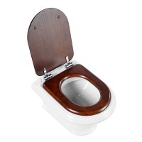 Унитаз подвесной Cezares King Palace, с крышкой-сиденьем CZR-T-163-W-S-CR