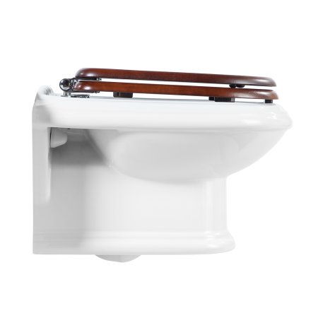 Унитаз подвесной Cezares King Palace, с крышкой-сиденьем CZR-T-163-W-S-CR 