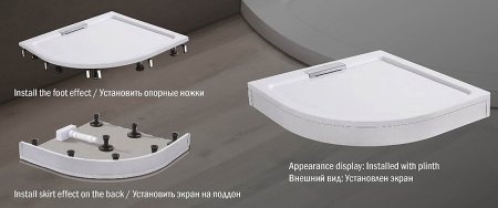 Душевой поддон из искусственного камня WeltWasser WW TRR 12090 STONE-BL R 120x90 10000004390 Черный 