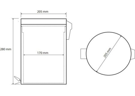 Мусорное ведро Bemeta Dark 5 л 104315010 