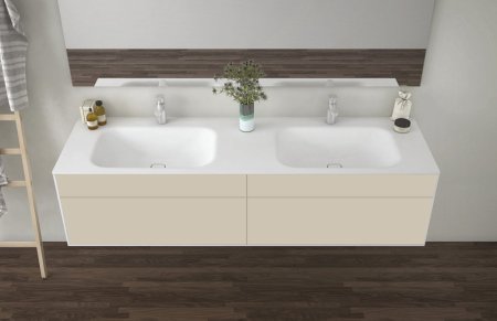 Тумба с раковиной Cezares Titan 180 см подвесная, Beige 