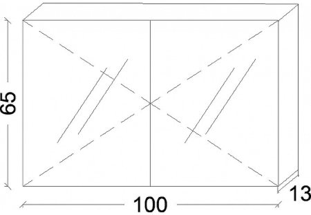 Зеркальный шкаф Boheme Armadi Art Vallessi 100 546-A glossy с подсветкой Антрацит глянец 