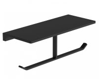 Двойной держатель для туалетной бумаги с полкой WONZON & WOGHAND, Черный (WW-9156-BL)