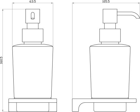 Дозатор мыла WONZON & WOGHAND, Черный (WW-9133-BL) 