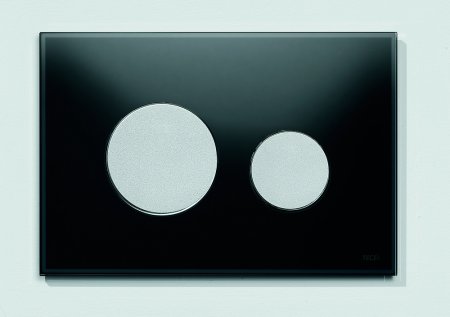 Кнопка смыва TECE Loop 9240655 черное стекло, кнопка хром матовый 