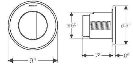 Кнопка смыва Geberit Type 10 116.055.KH.1 