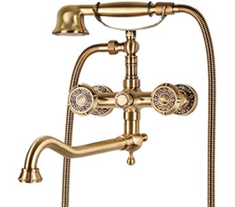 Смеситель для ванны и душа Bronze de Luxe Royal 10119D Бронза 