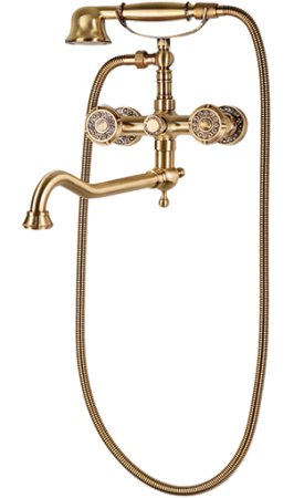 Смеситель для ванны и душа Bronze de Luxe Royal 10119D Бронза 